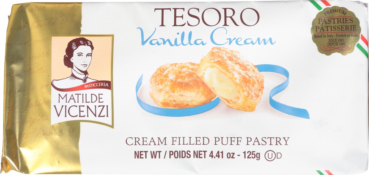 slide 11 of 11, Matilde Vicenzi Tesoro Vanilla Cream Donuts 4.41 oz, 4.41 oz