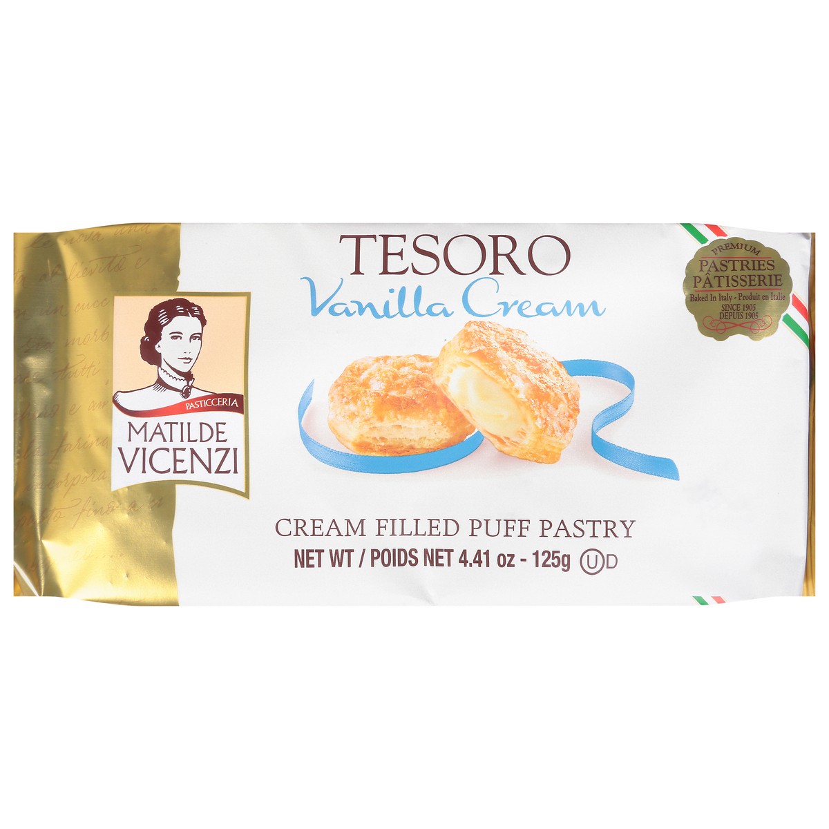 slide 9 of 11, Matilde Vicenzi Tesoro Vanilla Cream Donuts 4.41 oz, 4.41 oz