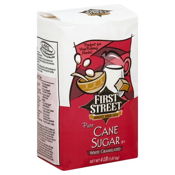 slide 1 of 1, First Street Granulated Sugar - 4 lb, 4 lb