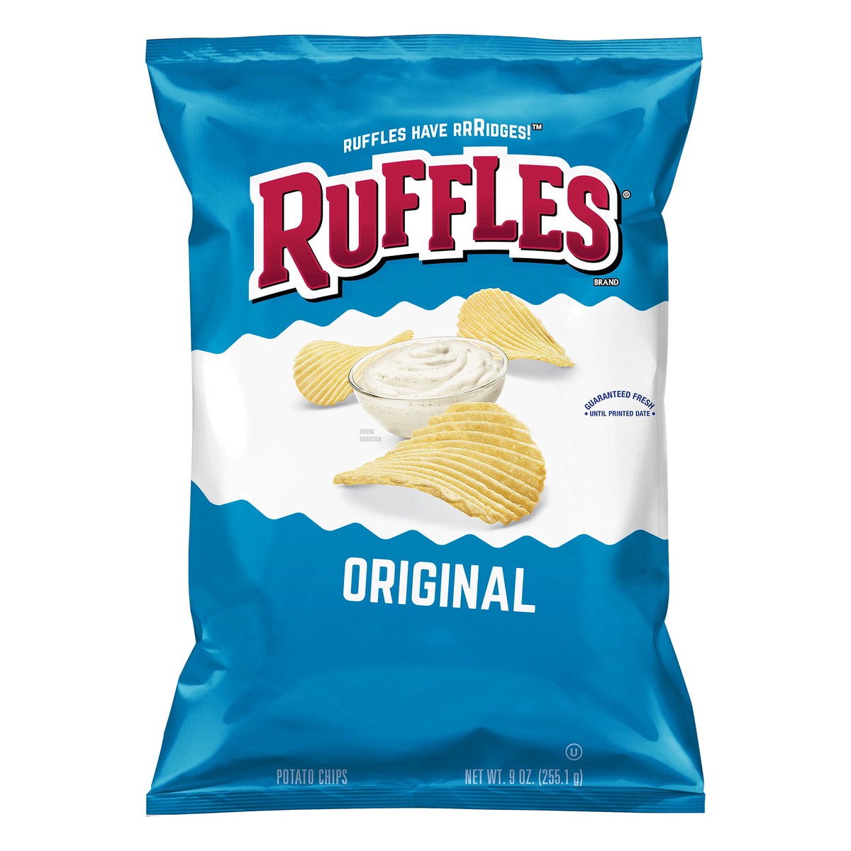 slide 4 of 9, Ruffles Potato Chips, 9 oz