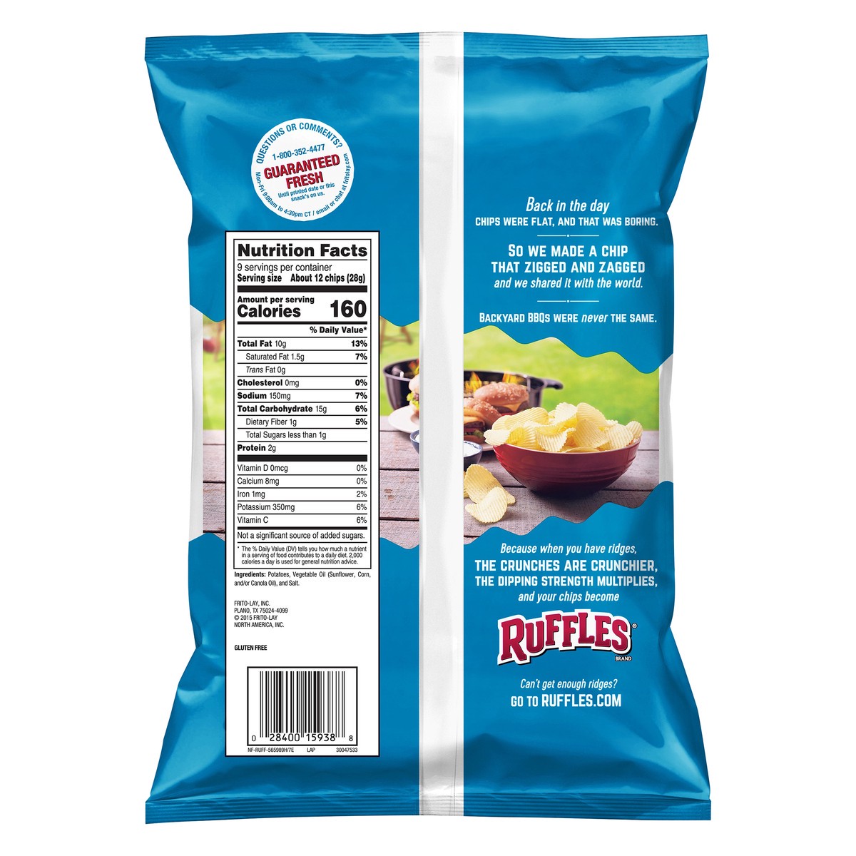 slide 7 of 9, Ruffles Potato Chips, 9 oz