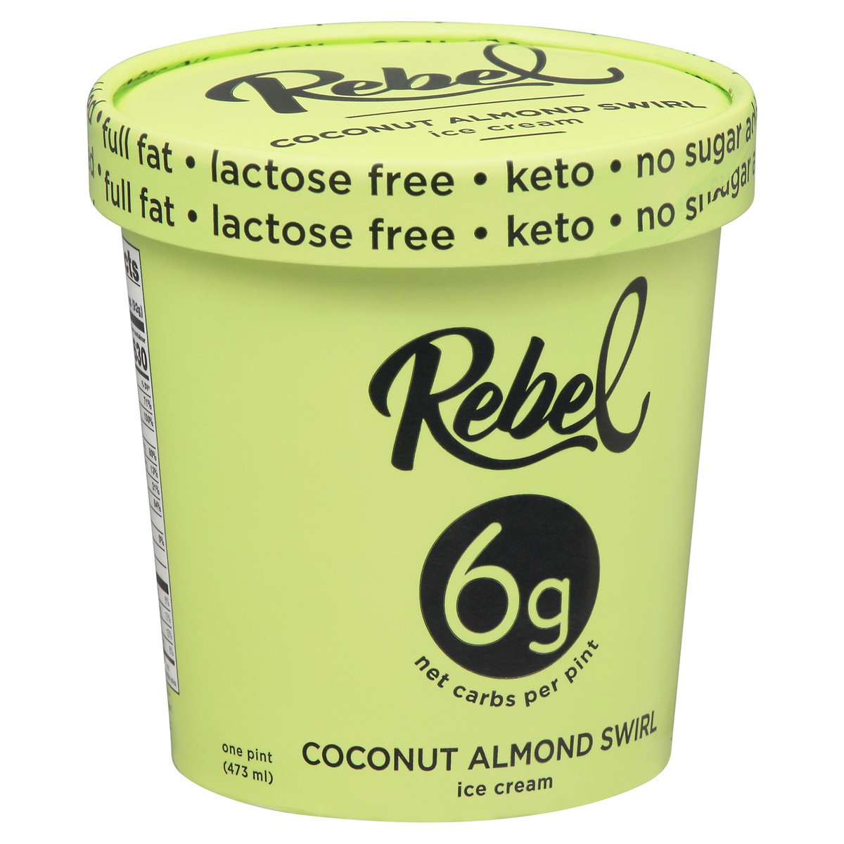 slide 14 of 14, Rebel Coconut Almond Swirl Ice Cream 1 pt, 1 pint