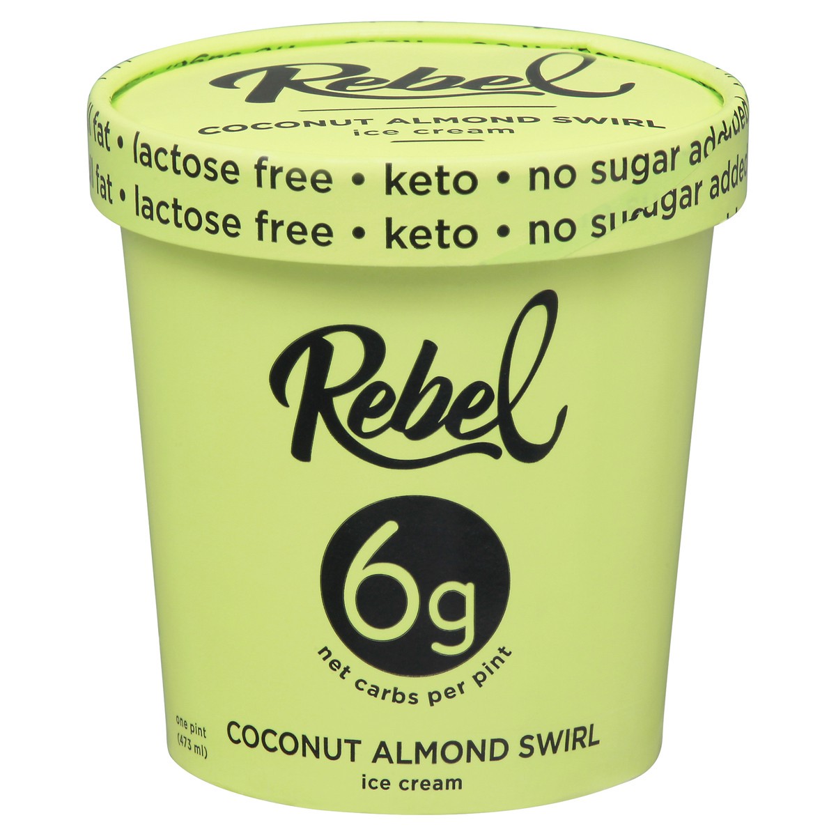 slide 1 of 14, Rebel Coconut Almond Swirl Ice Cream 1 pt, 1 pint