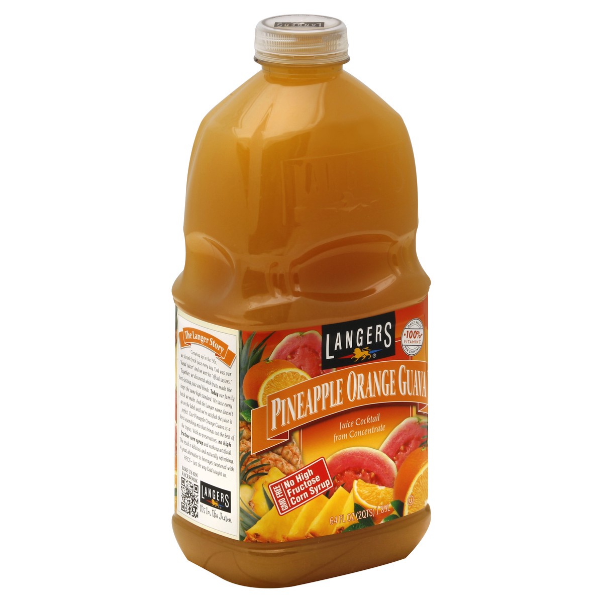 slide 5 of 5, Langers Tropical Pineapple Orange Guava Juice - 64 fl oz, 64 fl oz