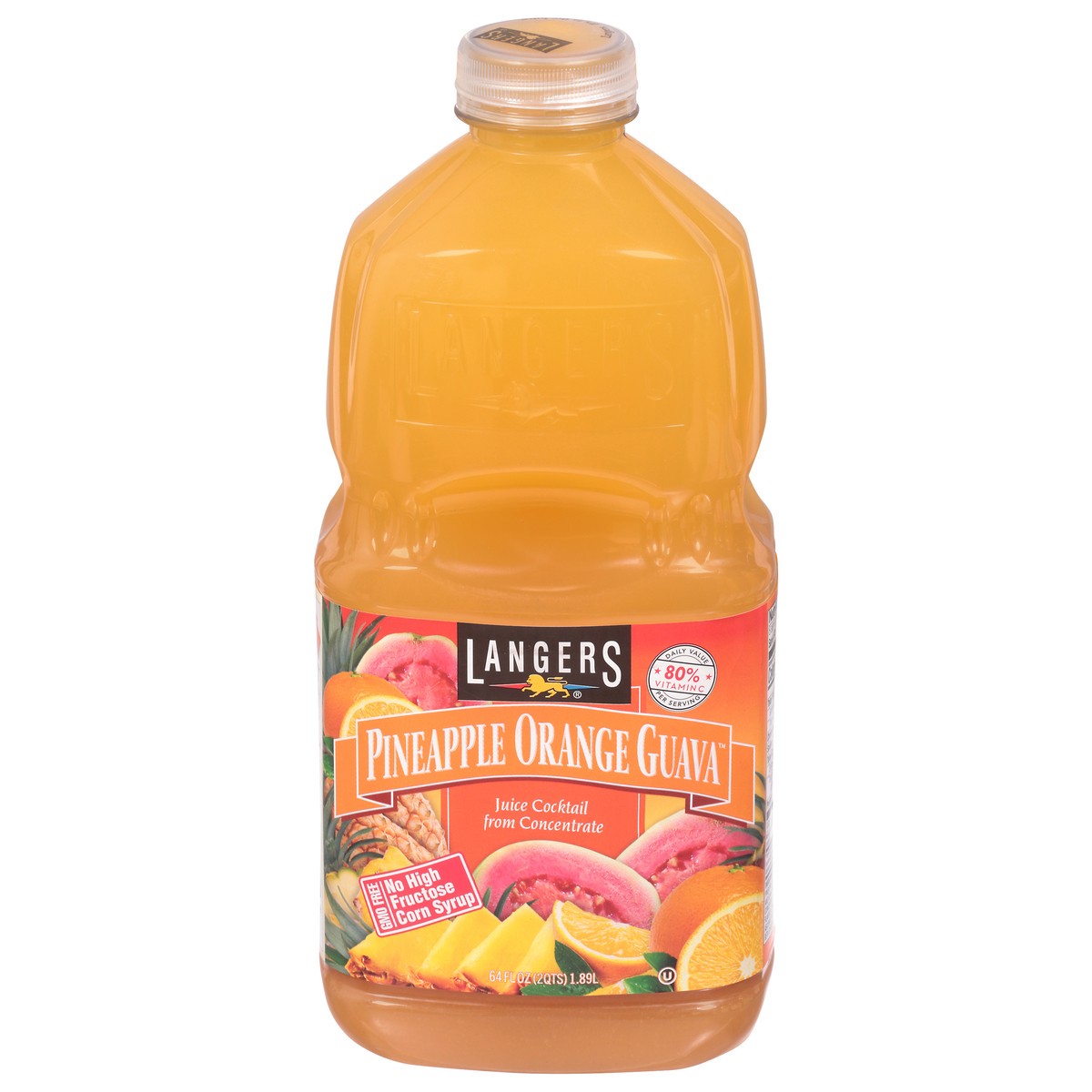 slide 1 of 5, Langers Pineapple Orange Guava Juice Cocktail 64 fl oz, 64 fl oz