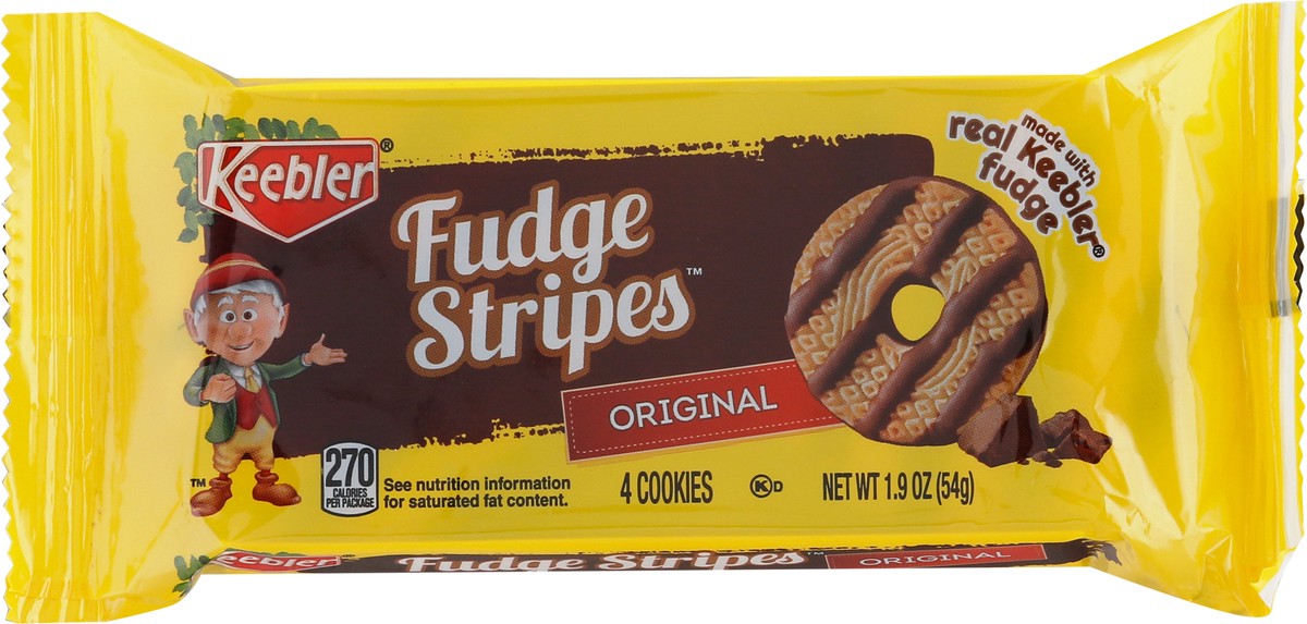 slide 6 of 9, Keebler Fudge Stripes Original Cookies 4 ea, 4 ct