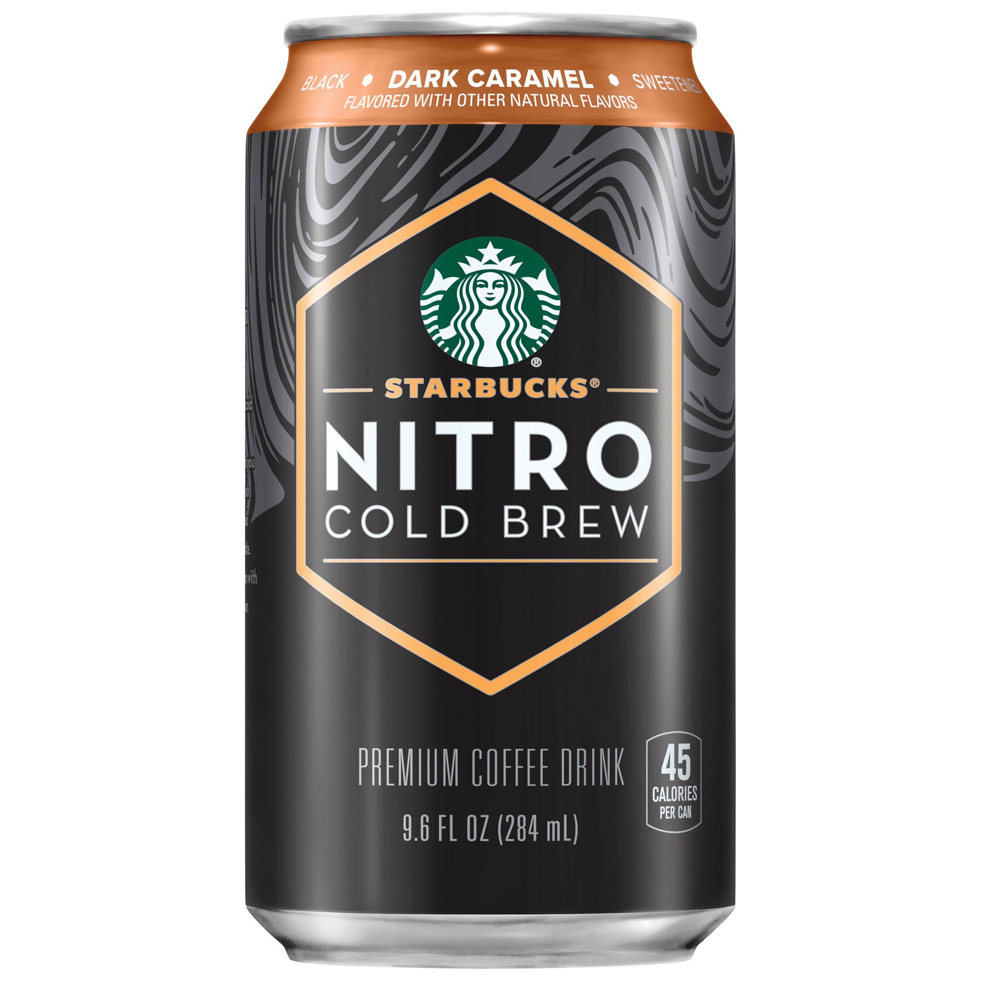 slide 1 of 3, Starbucks Nitro Cold Brew Premium Coffee Drink Dark Caramel Flavored - 9.6 oz, 9.6 oz