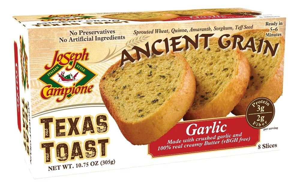 slide 1 of 1, Joseph Campione Ancient Grain Garlic Texas Toast 8 Count, 10.75 oz