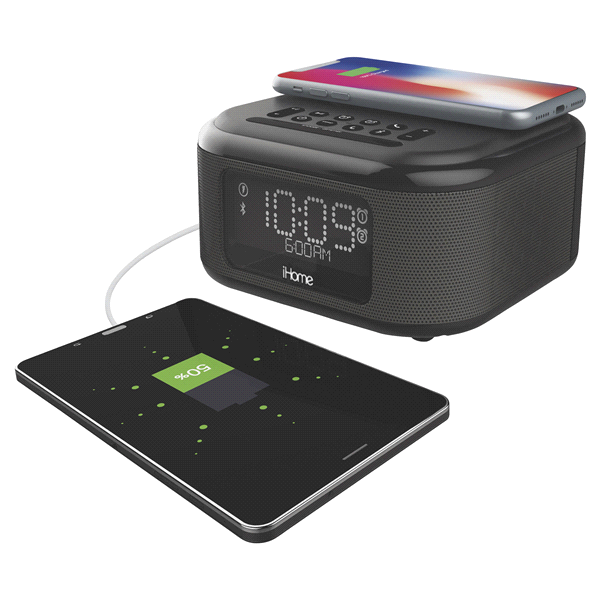 slide 1 of 1, iHome Bluetooth Stereo Dual Alarm Clock - IBTW23, 1 ct