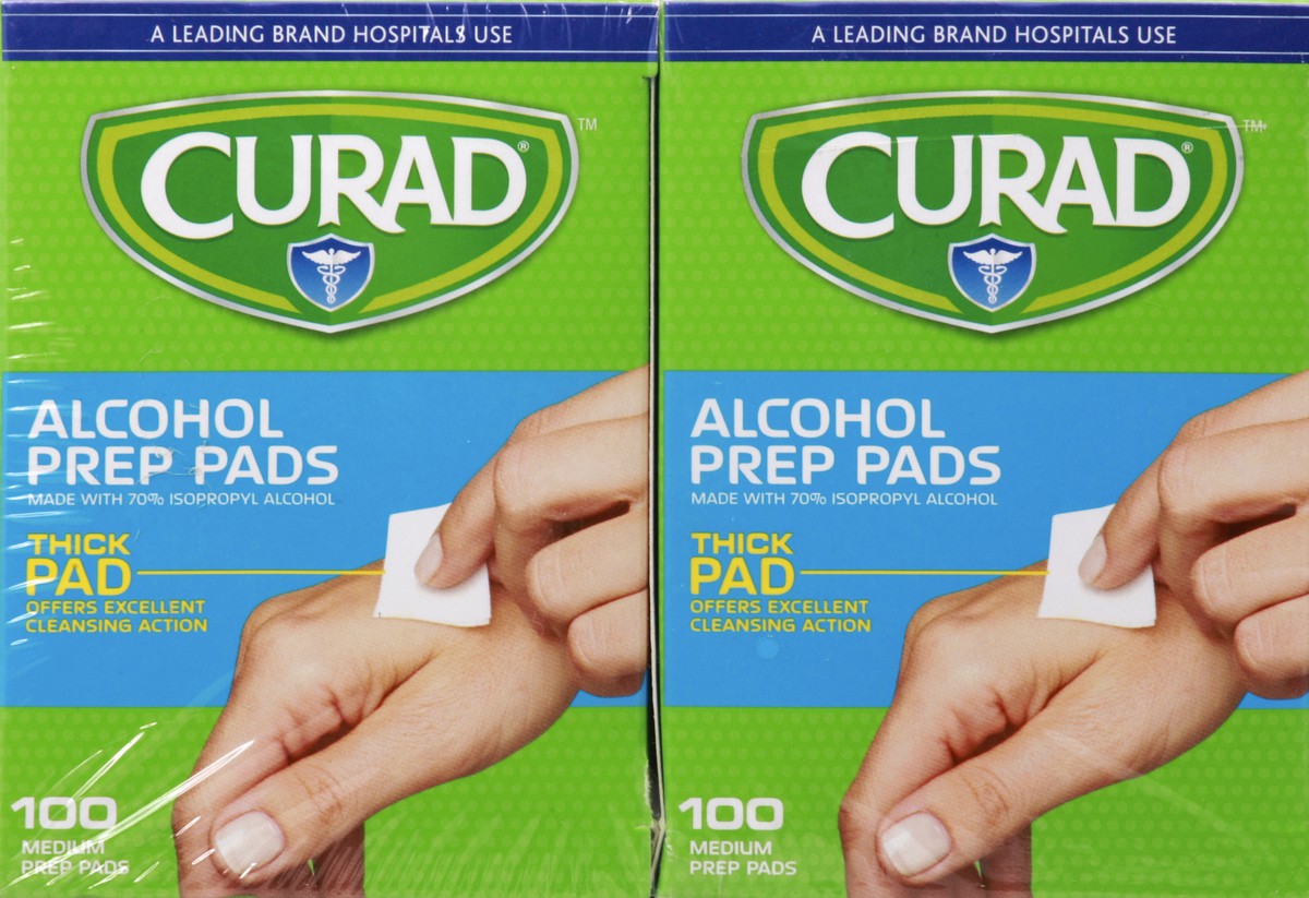 slide 1 of 4, Curad Alcohol Pads 100 ea, 100 ct