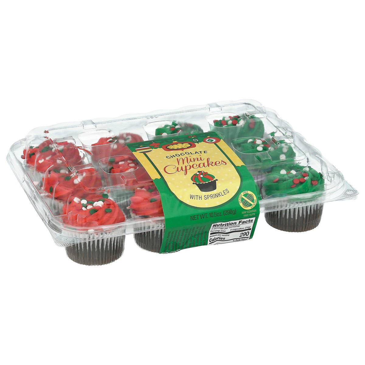 slide 11 of 16, LaBree's Bakery Mini Chocolate Cupcakes with Sprinkles 10.5 oz, 10.5 oz