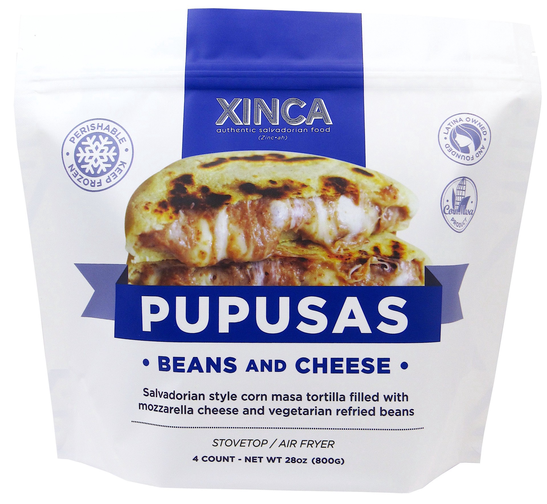 slide 1 of 1, Xinca Bean and Cheese Pupusas, 4 ct