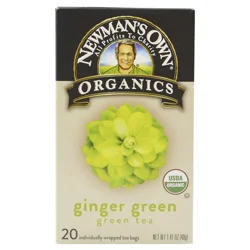 Newman's Own Organic Green Tea, Ginger - 20 ct