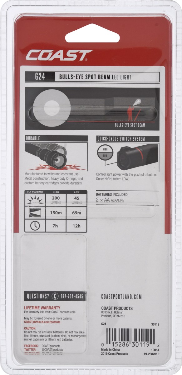 slide 2 of 9, Coast G24 Flashlight 1 ea, 1 ct