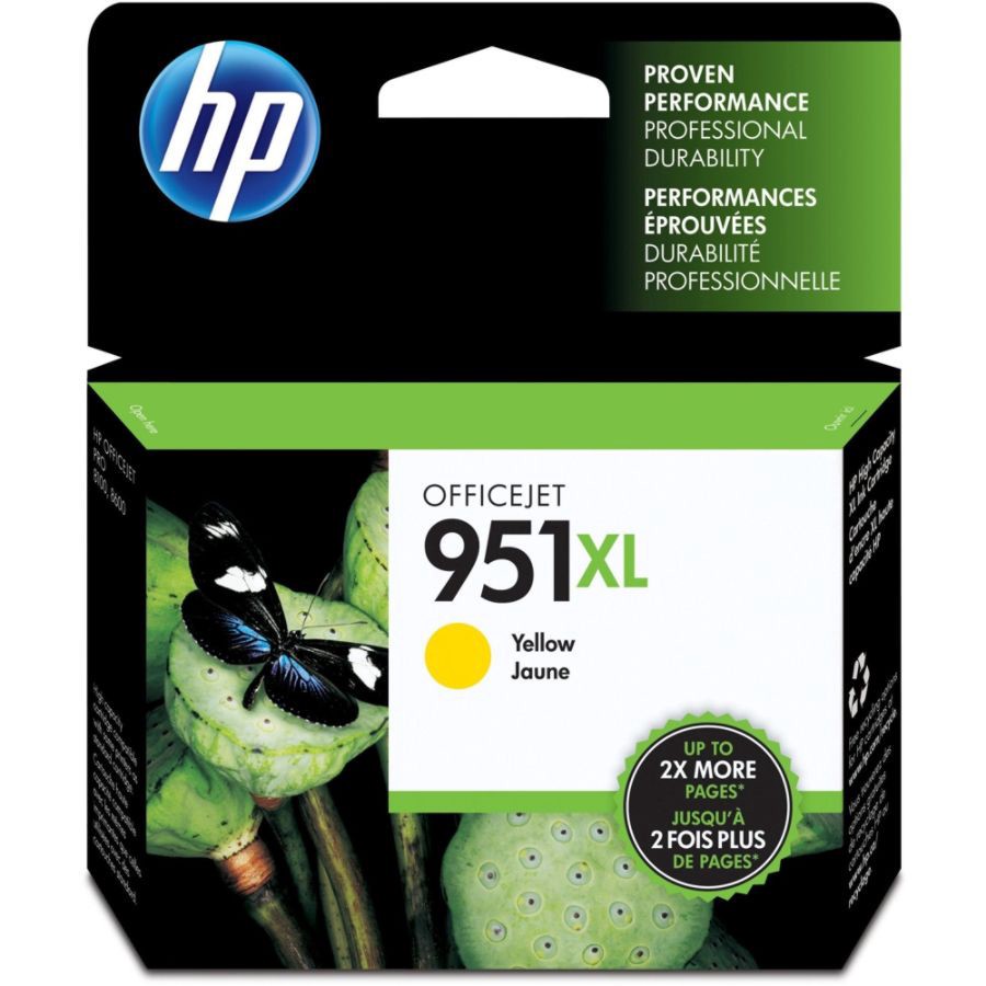 slide 4 of 7, HP 951XL High Yield Yellow Original Ink Cartridge (CN048AN_140), 1 ct