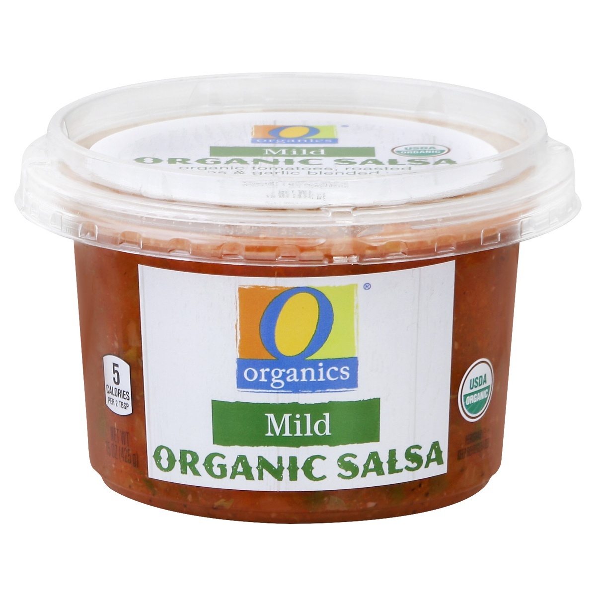 slide 1 of 3, O Organics Mild Salsa, 15 oz