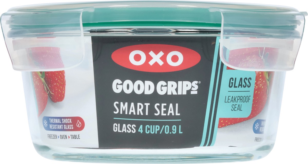 slide 8 of 11, OXO Round Smart Seal Glass Container 1 ea, 1 ct