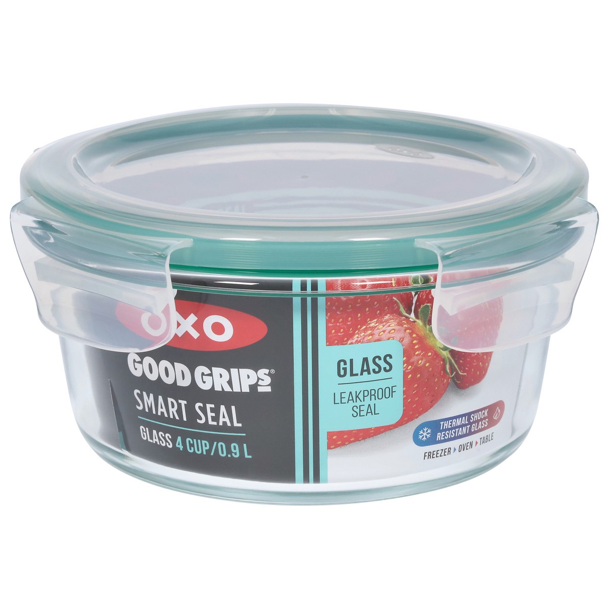 slide 1 of 11, OXO Round Smart Seal Glass Container 1 ea, 1 ct