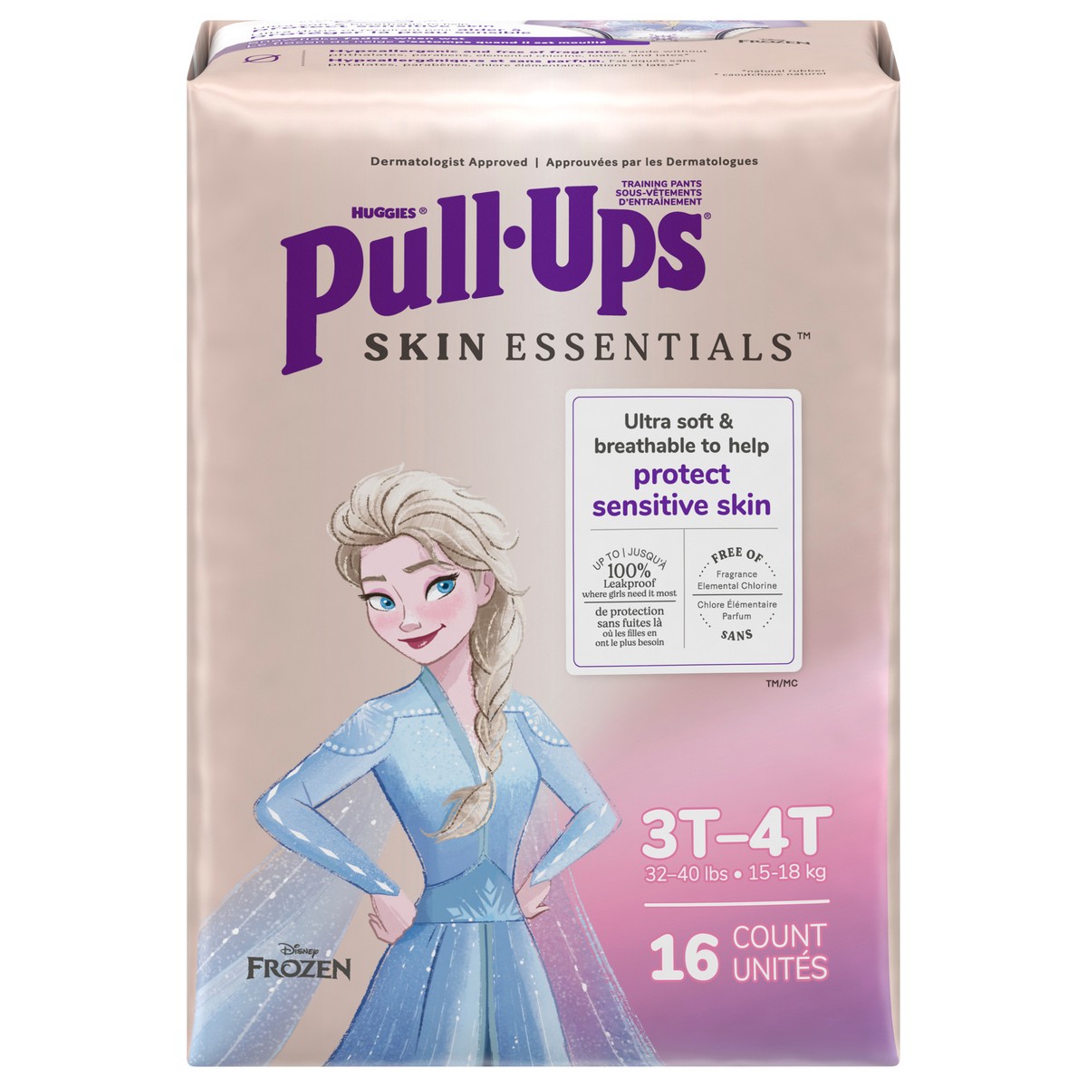 slide 8 of 12, Pull-Ups Girls' Skin Essentials Training Pants, 3T-4T (32-40 lbs), 16 Ct, 16 ct