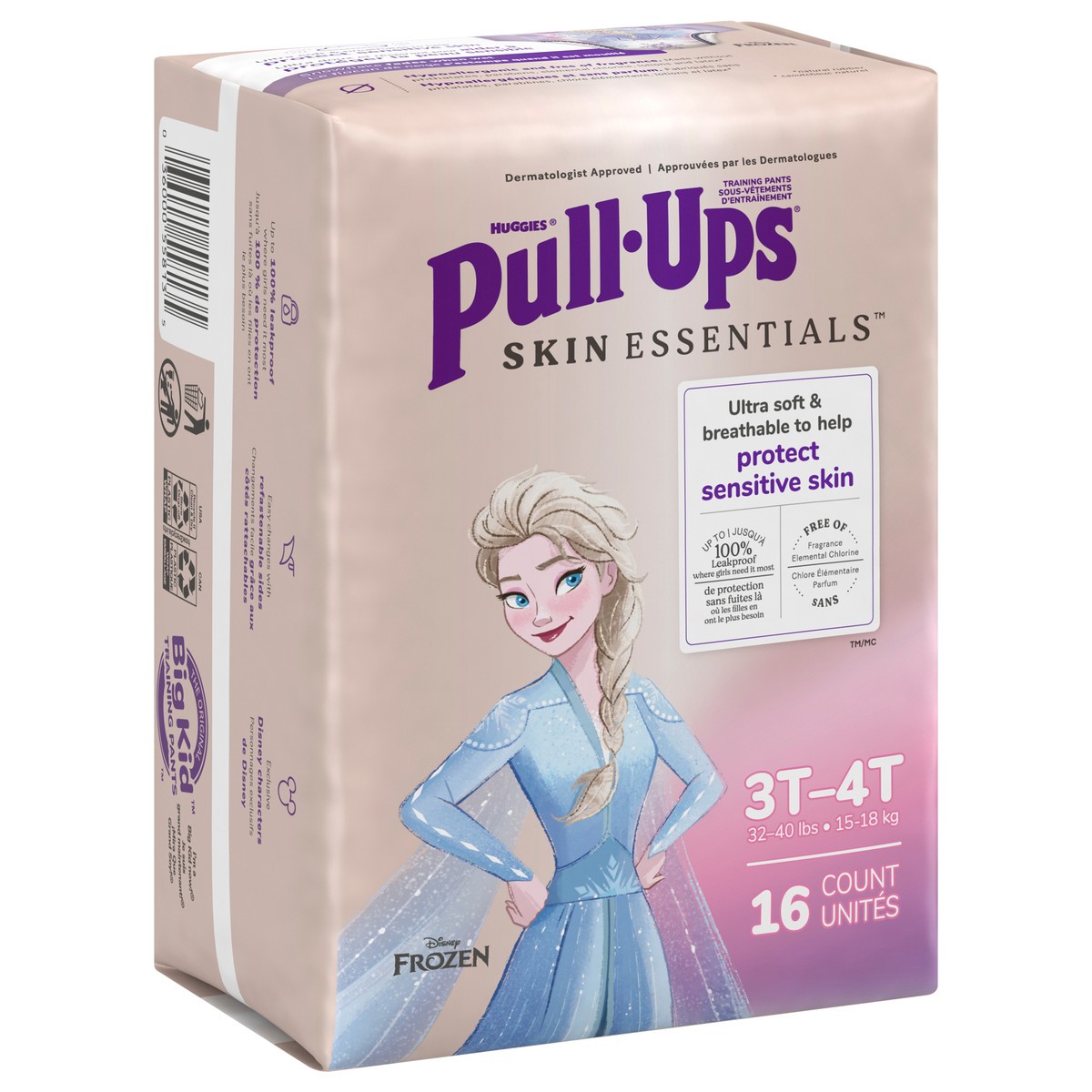 slide 7 of 12, Pull-Ups Girls' Skin Essentials Training Pants, 3T-4T (32-40 lbs), 16 Ct, 16 ct