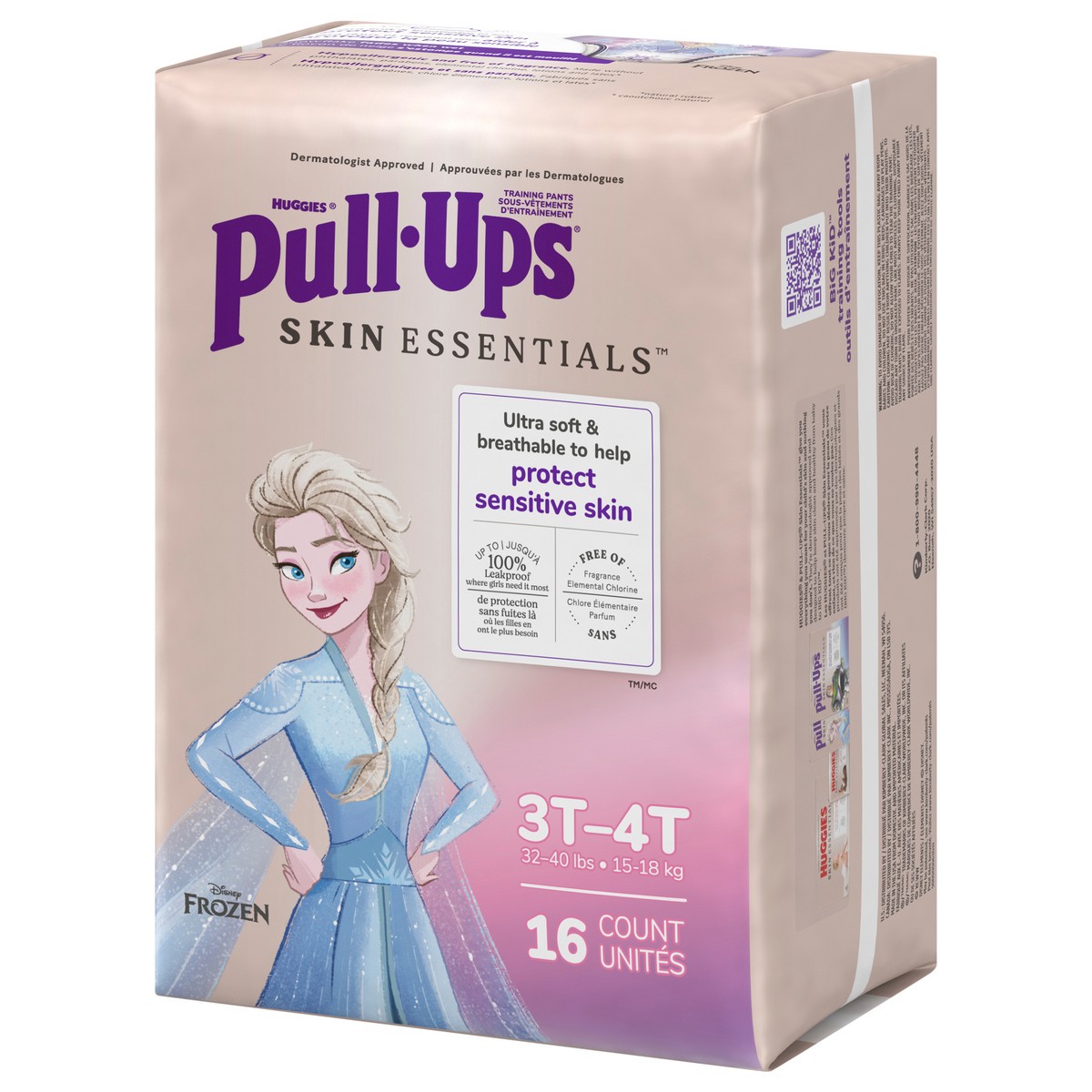 slide 9 of 12, Pull-Ups Girls' Skin Essentials Training Pants, 3T-4T (32-40 lbs), 16 Ct, 16 ct
