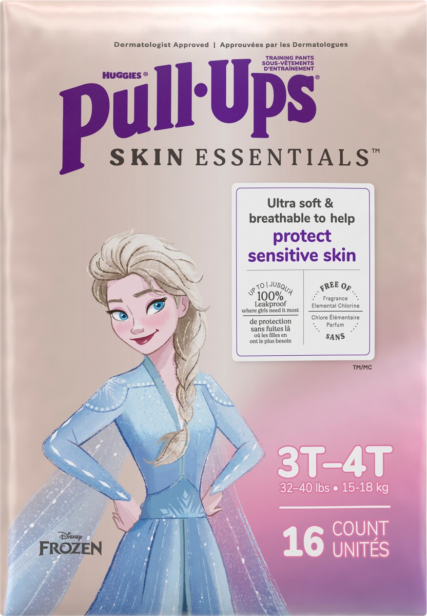 slide 12 of 12, Pull-Ups Girls' Skin Essentials Training Pants, 3T-4T (32-40 lbs), 16 Ct, 16 ct