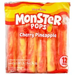 Budget Saver Cherry Pineapple Monster Pops 12 - 3 Fl Oz Pops
