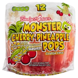 Budget Saver Slushed Cherry-Pineapple Monster Pops