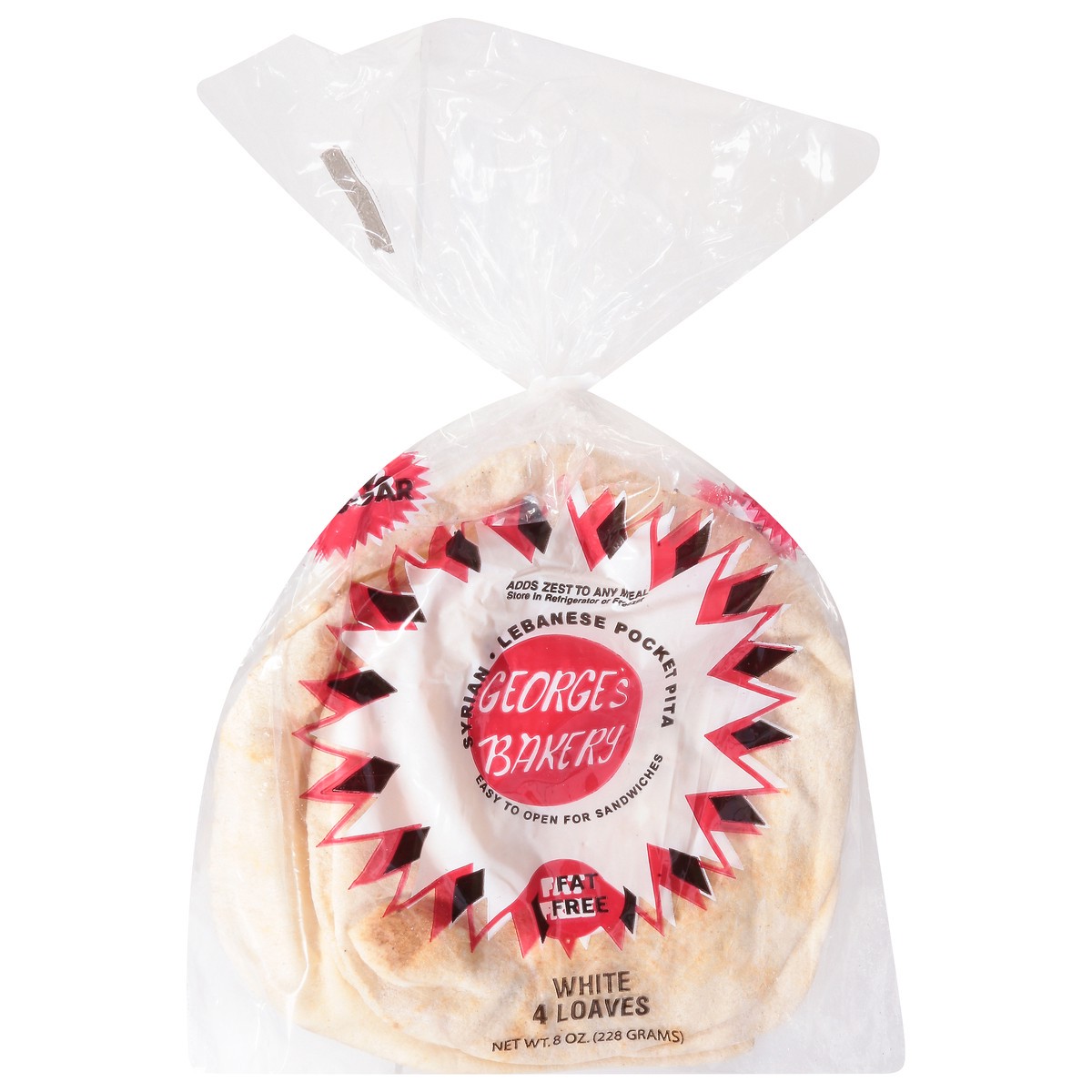 slide 8 of 14, George's Bakery Thin White Pita 6 ea, 6 ct