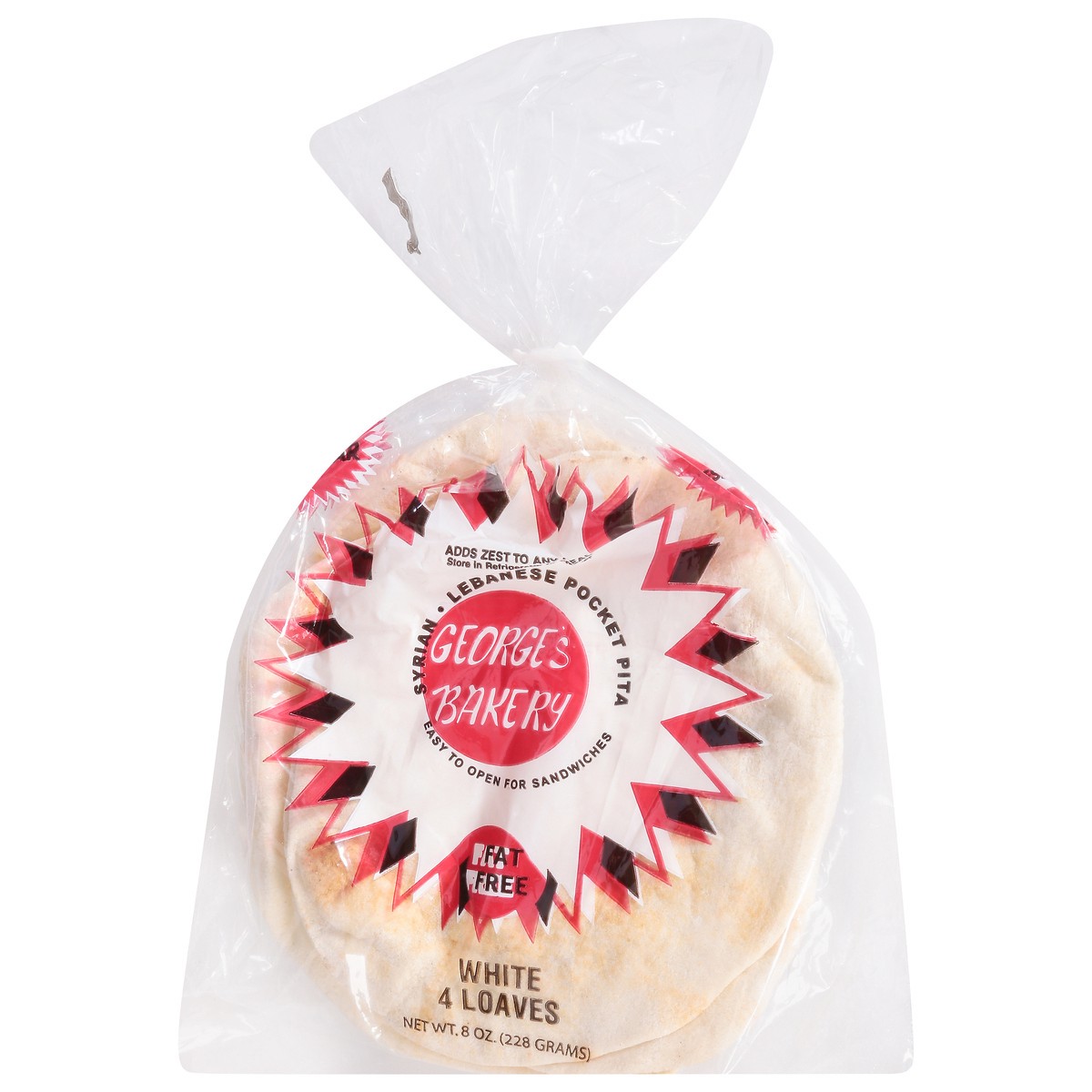 slide 3 of 14, George's Bakery Thin White Pita 6 ea, 6 ct