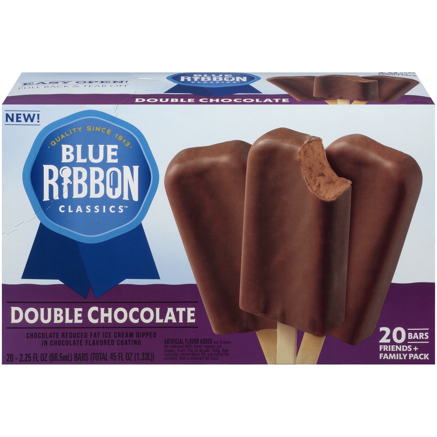 slide 2 of 9, Blue Ribbon Classics - Double Chocolate Ice Cream Bars, 20 ct; 2.25 fl oz