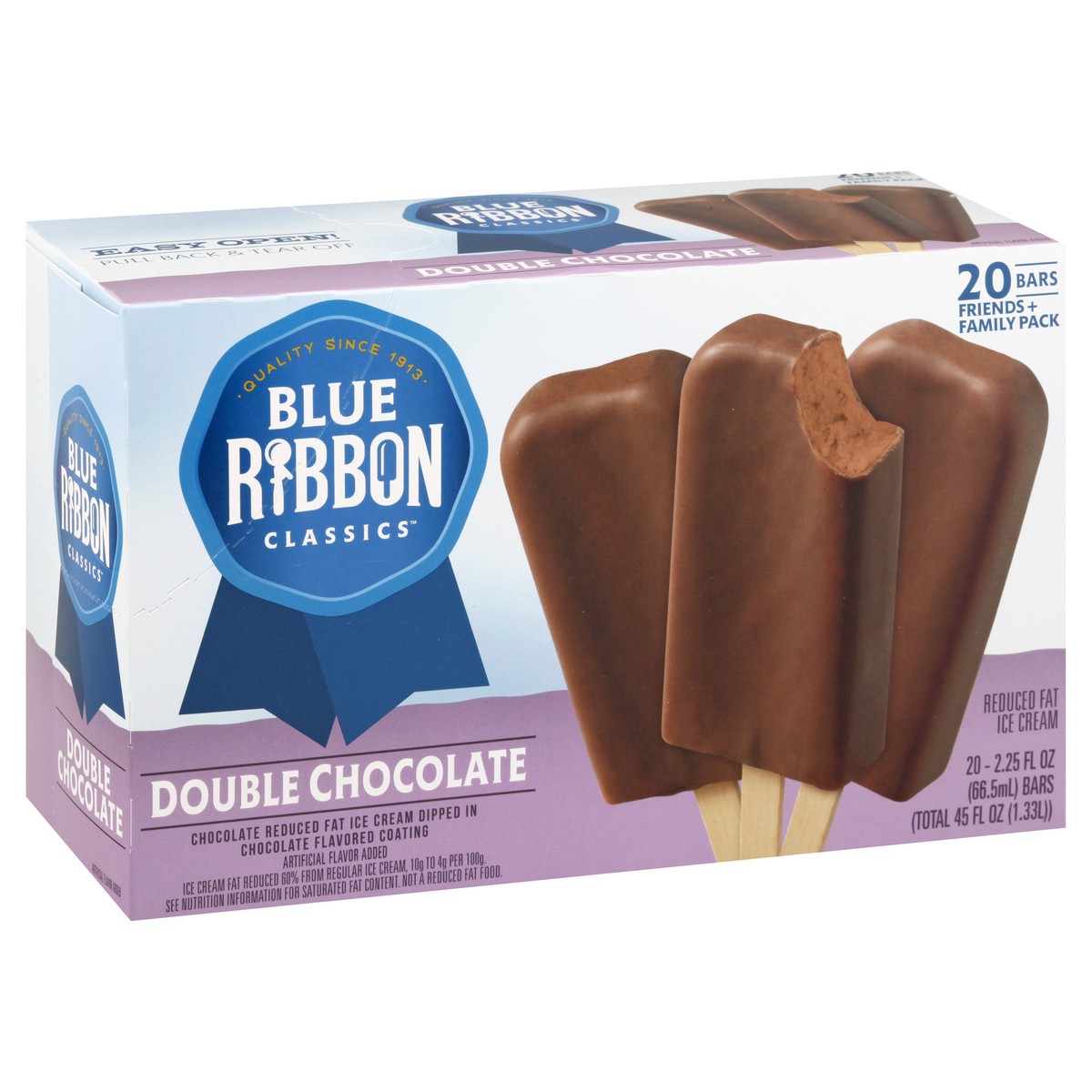 slide 5 of 9, Blue Ribbon Friends + Family Pack Reduced Fat Double Chocolate Ice Cream 20 ea, 20 ct