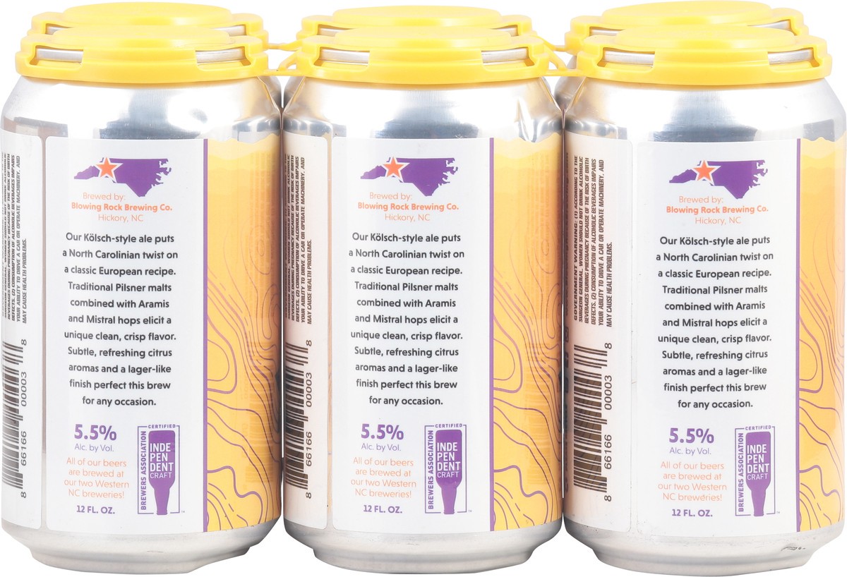 slide 12 of 12, Blowing Rock Kolsch Beer 6 - 12 fl oz Cans, 6 ct; 12 fl oz