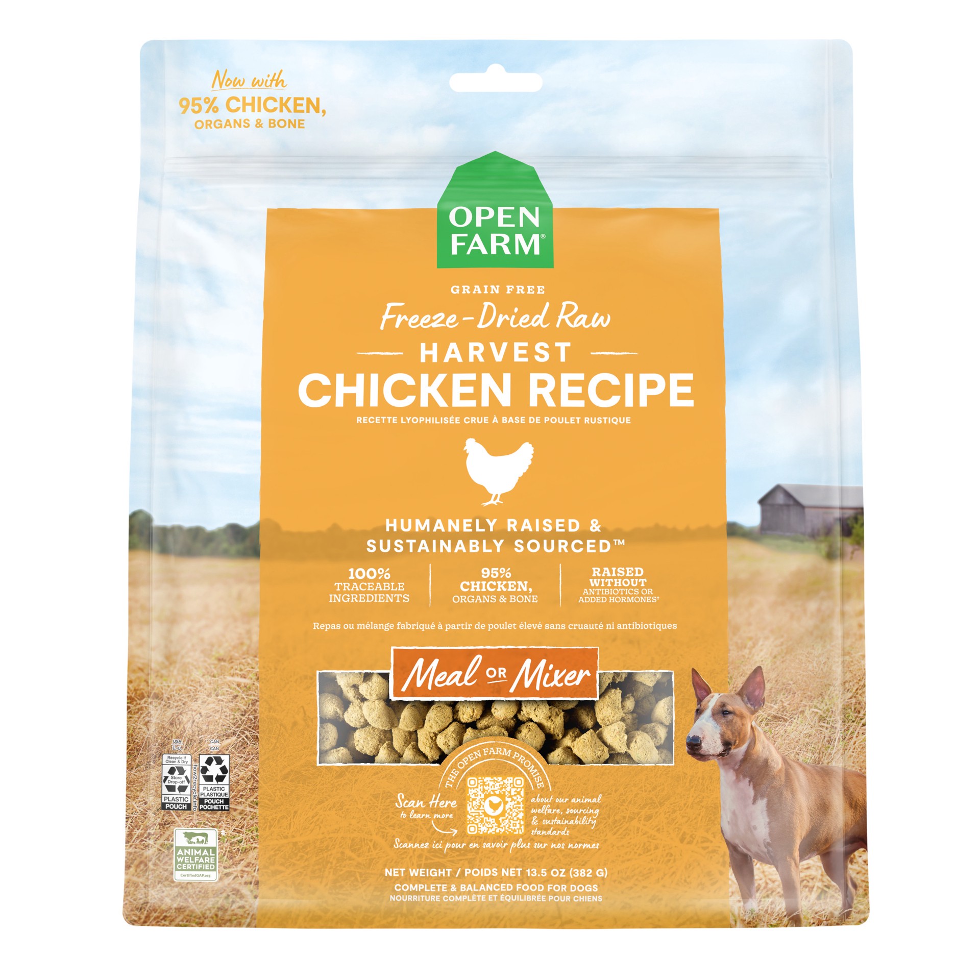 slide 1 of 2, OPEN FARM Harvest Chicken Freeze Dried Raw Morsels for Dogs 3.5 oz, 3.5 oz