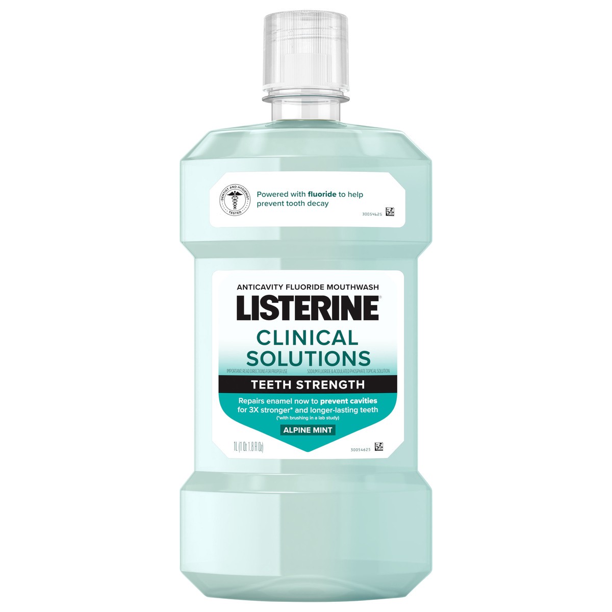 slide 6 of 13, Listerine Enamel Strength Anticavity Fluoride Mint Mouthwash, 1 L, 33.8 fl oz