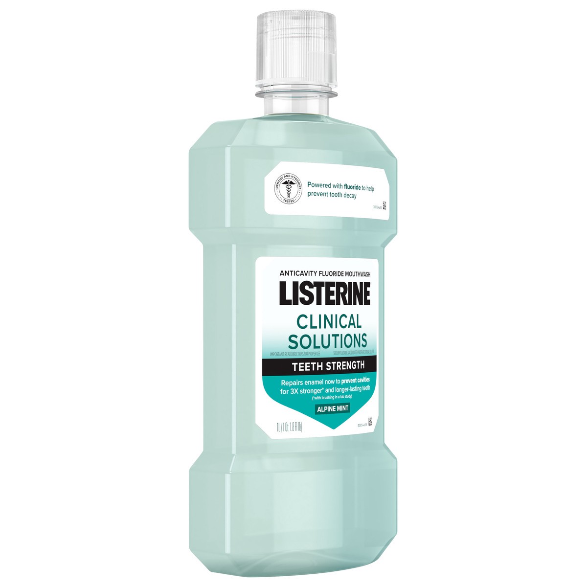 slide 2 of 13, Listerine Enamel Strength Anticavity Fluoride Mint Mouthwash, 1 L, 33.8 fl oz