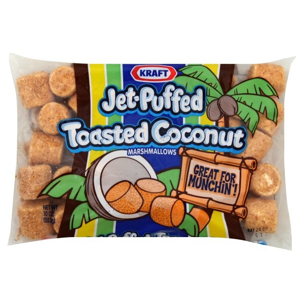 slide 1 of 1, Kraft Jet Puffed Marshmallows Toasted Coconut, 8 oz