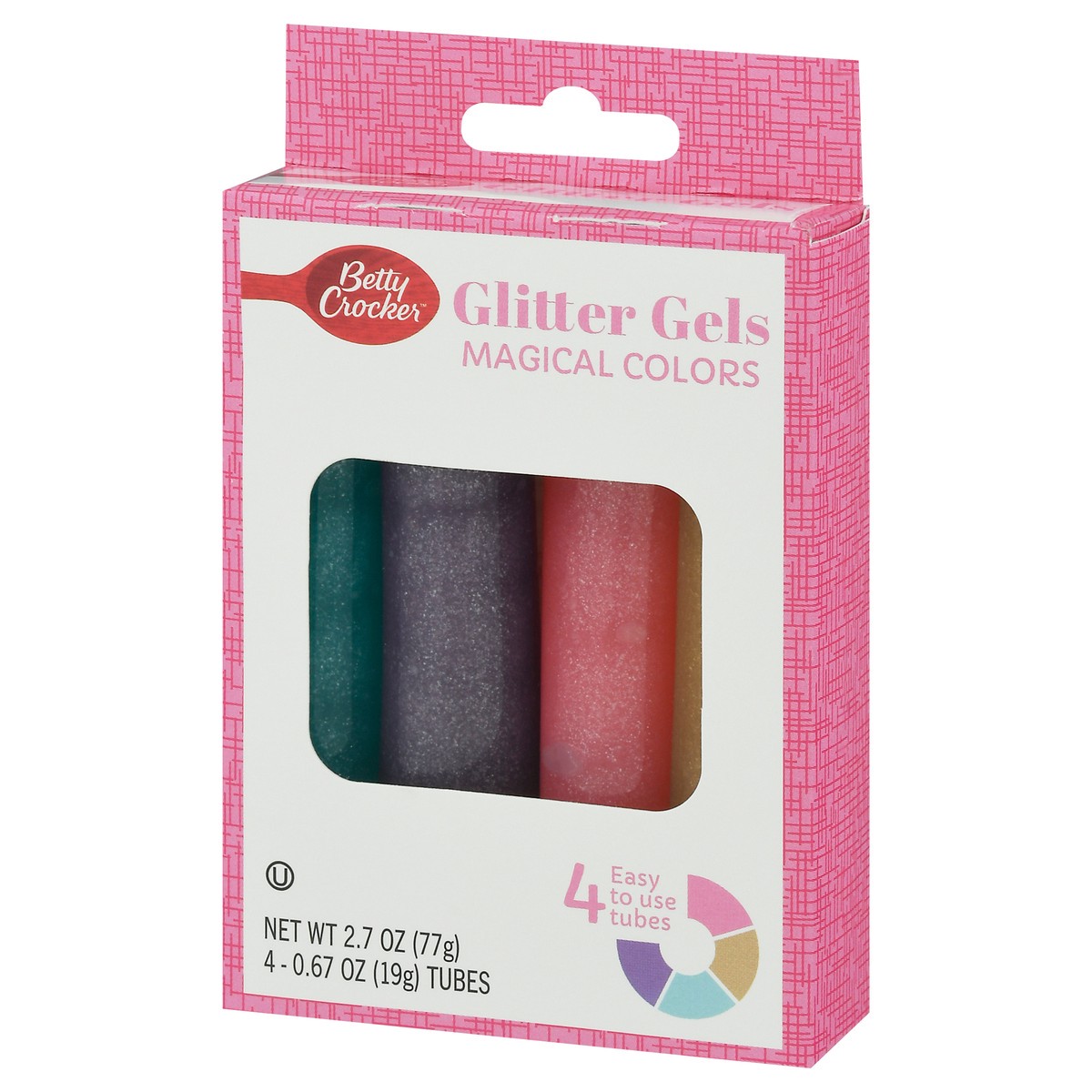 slide 5 of 9, Betty Crocker Magical Colors Glitter Gels 4 - 0.67 oz Tubes, 2.7 oz