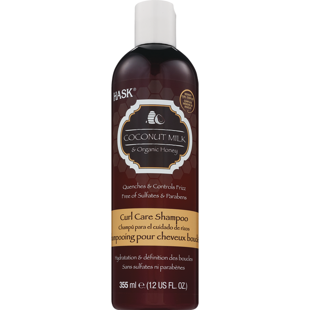slide 1 of 1, Hask Coconut Milk & Organic Honey Curl Care Shampoo, 12 oz