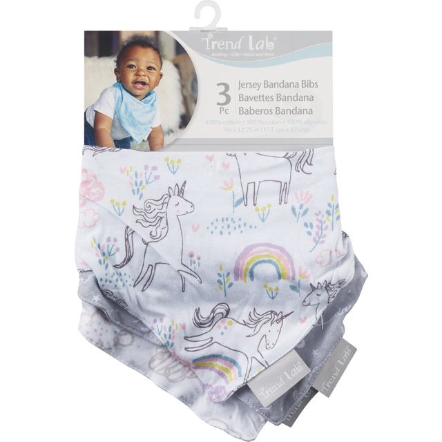 slide 1 of 1, Unicorn Dreamer 3Pk Jrs Bandana Bib, 3 ct