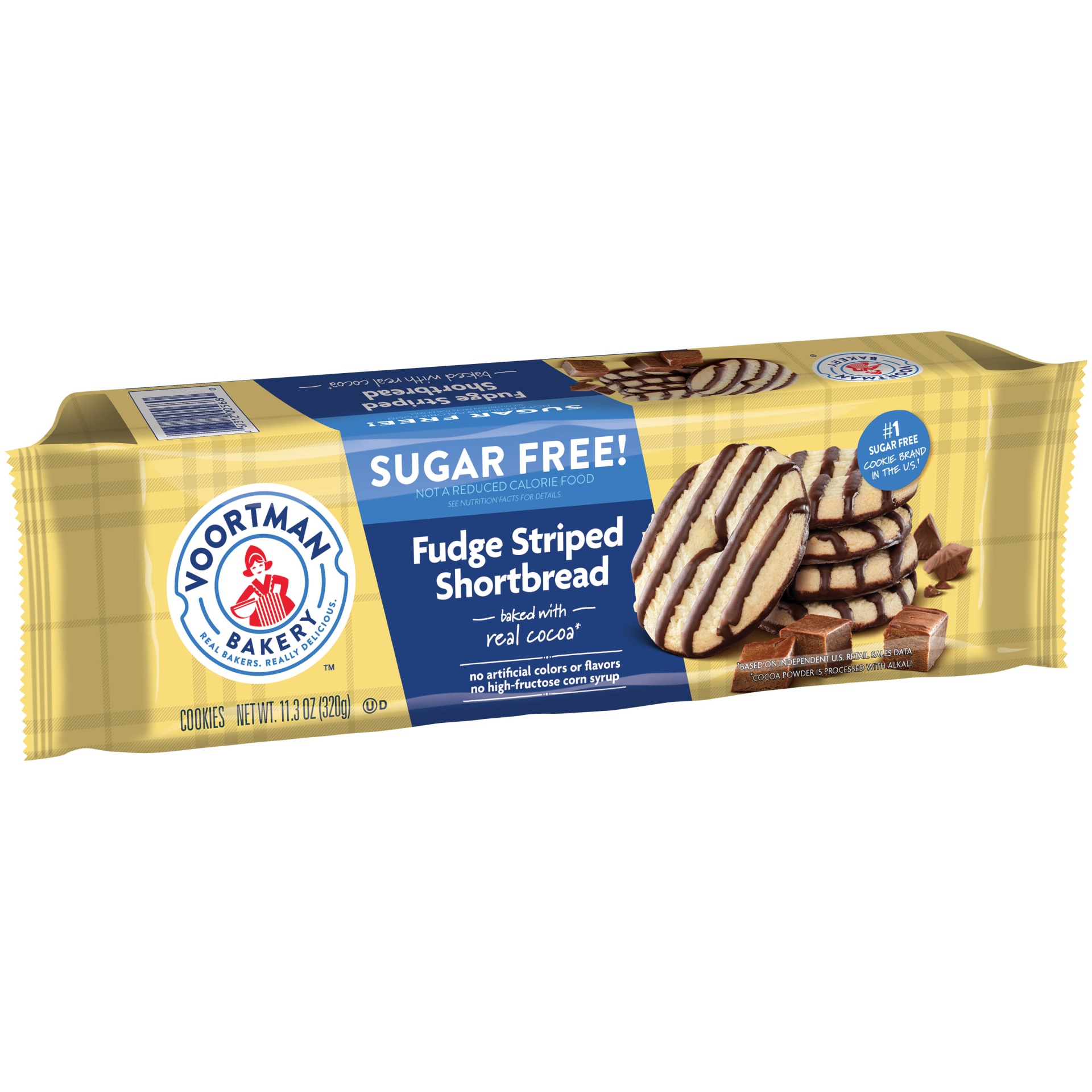 Voortman Bakery Sugar Free Fudge Striped Shortbread 11.3 oz Shipt