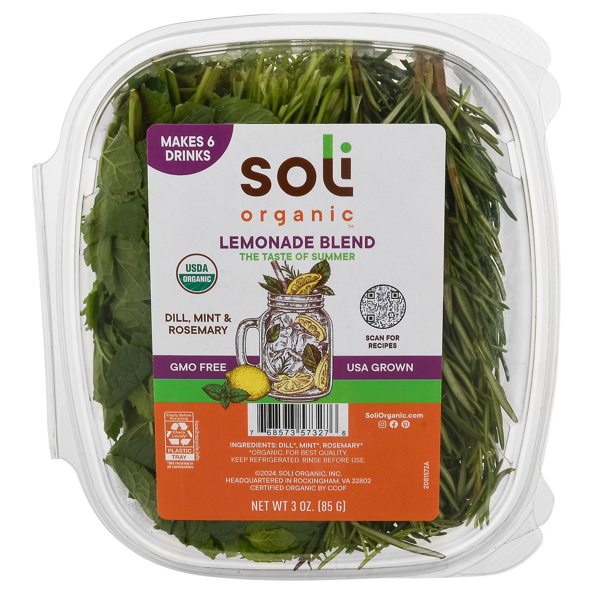 slide 11 of 12, Soli Organic Lemonade Blend 3 oz, 3 oz