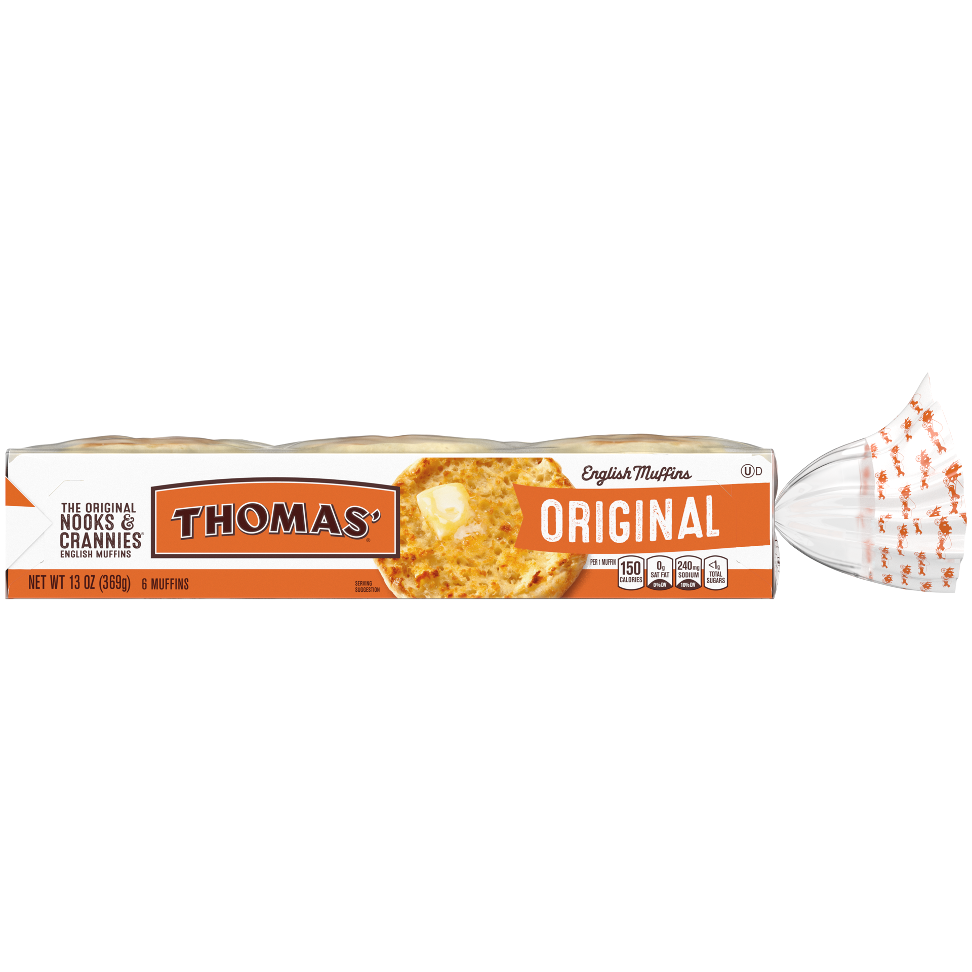 slide 4 of 5, Thomas' Original Nooks & Crannies English Muffins, Plain, 12 count, 26 oz, 24 oz