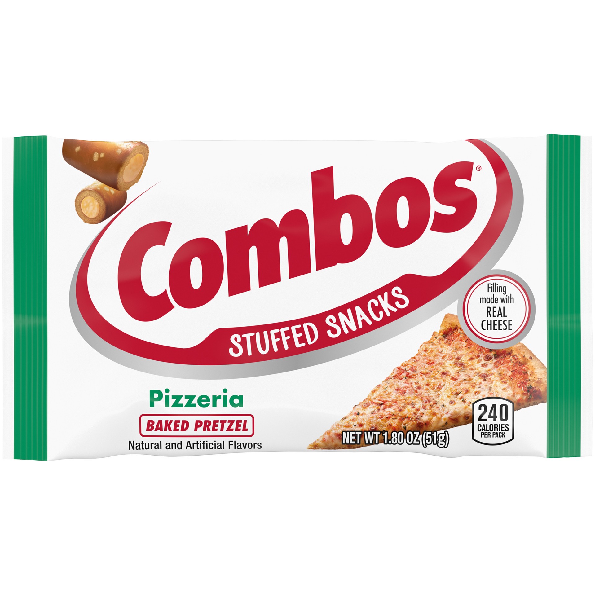 slide 1 of 8, Combos Baked Snacks Pizzeria Pretzel Single Serve, 18 ct