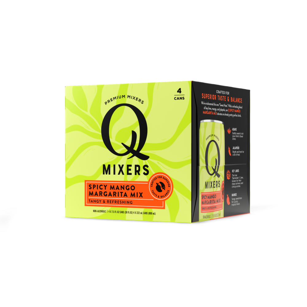 slide 1 of 1, Q Mixers Spicy Mango Margarita Mix Multipack - 4 ct; 7.5 fl oz, 4 ct; 7.5 oz