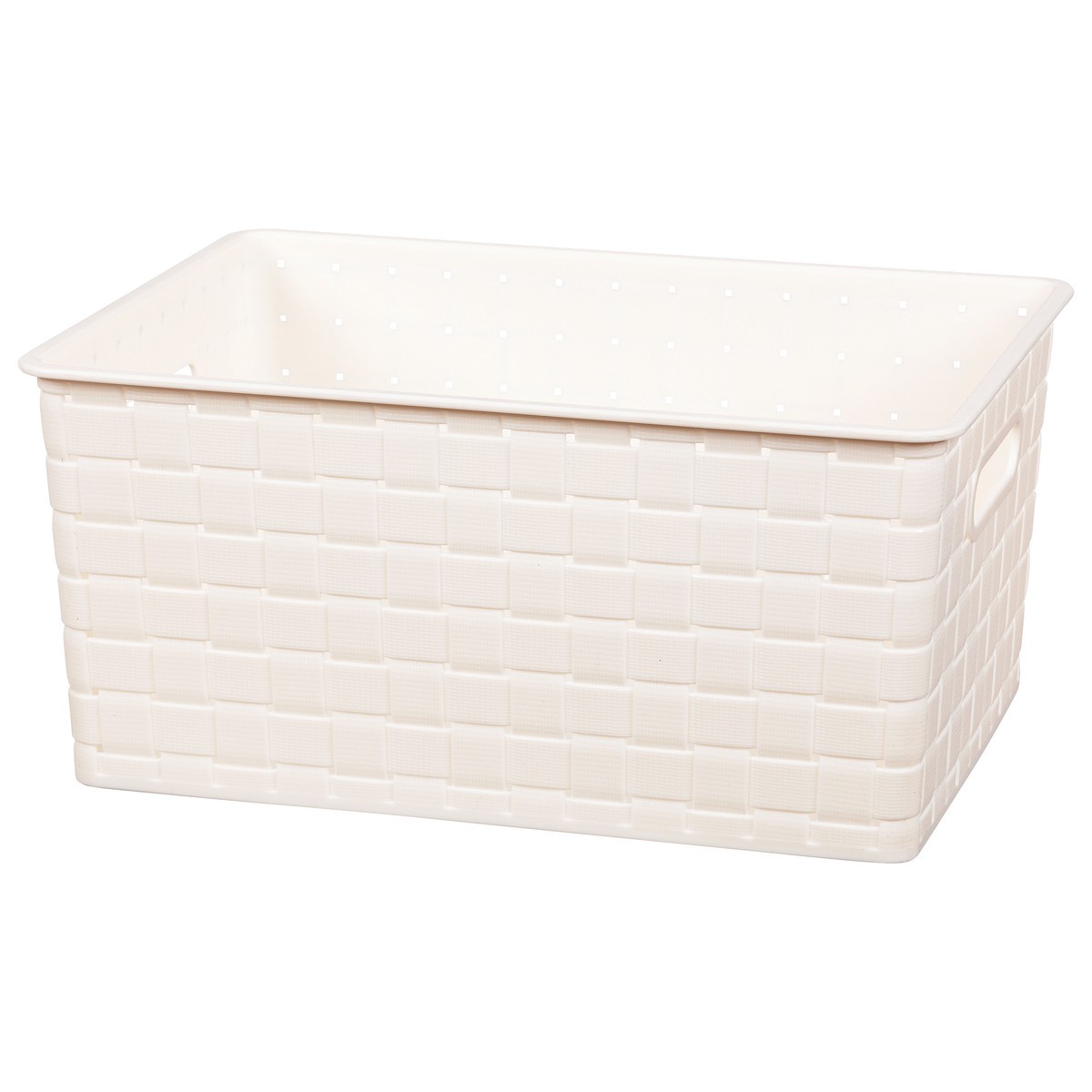 slide 3 of 9, Whitmor Large Woven Storage Basket Ivory, 1 ct