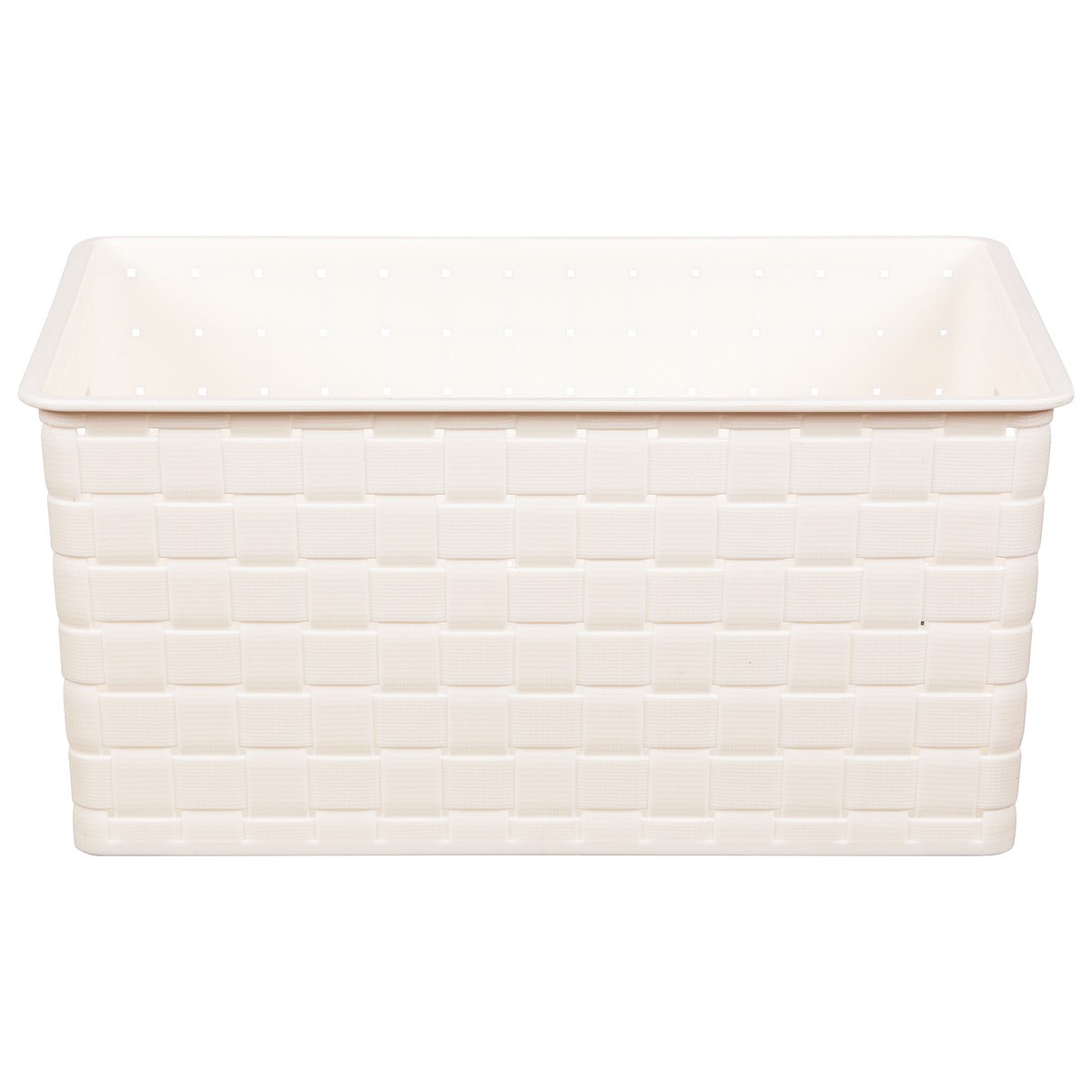 slide 1 of 9, Whitmor Large Woven Storage Basket Ivory, 1 ct