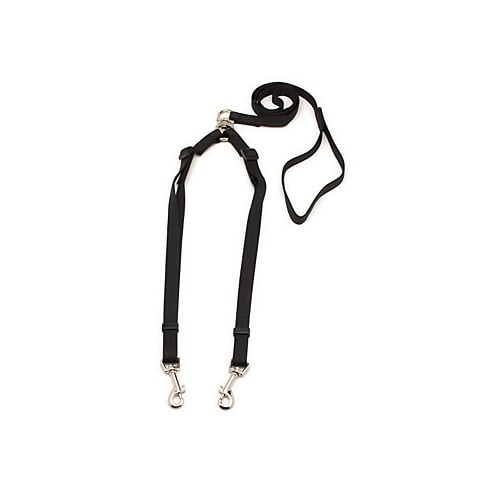 slide 1 of 1, Aspen Pet by Petmate Take Two Adjustable Leash with Cushion Grip in Black, 5/8" Width, MED