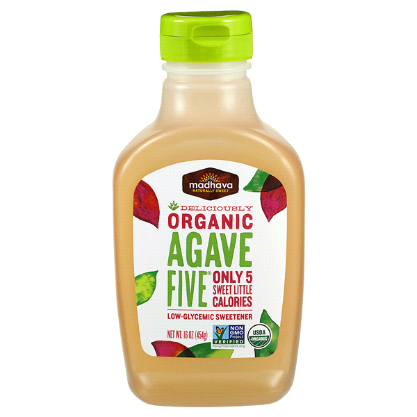 slide 1 of 2, Madhava Organic Agave Five Sweetener, 16 oz