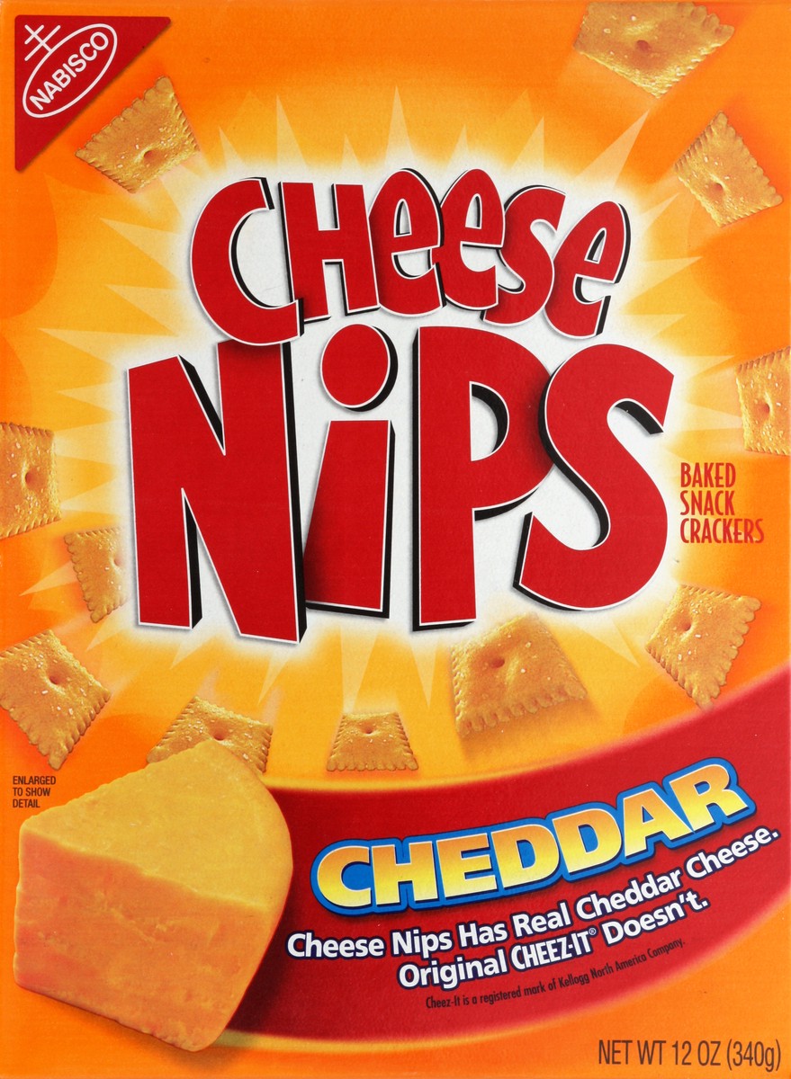 slide 5 of 6, Cheese Nips Cheddar Baked Snack Crackers, 12 oz